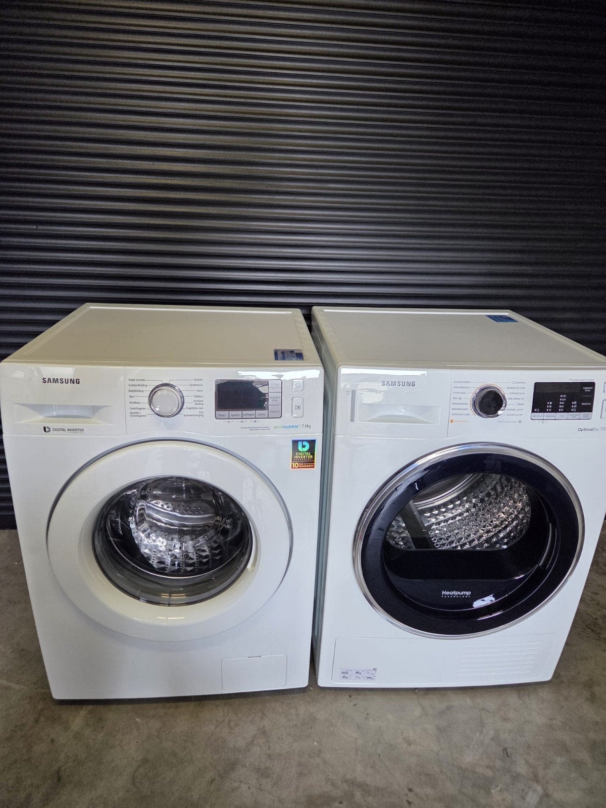 Samsung ecobubble wasmachine en droger set, Witgoed en Apparatuur, Wasmachines, Ophalen, Zo goed als nieuw, 85 tot 90 cm, 1200 tot 1600 toeren