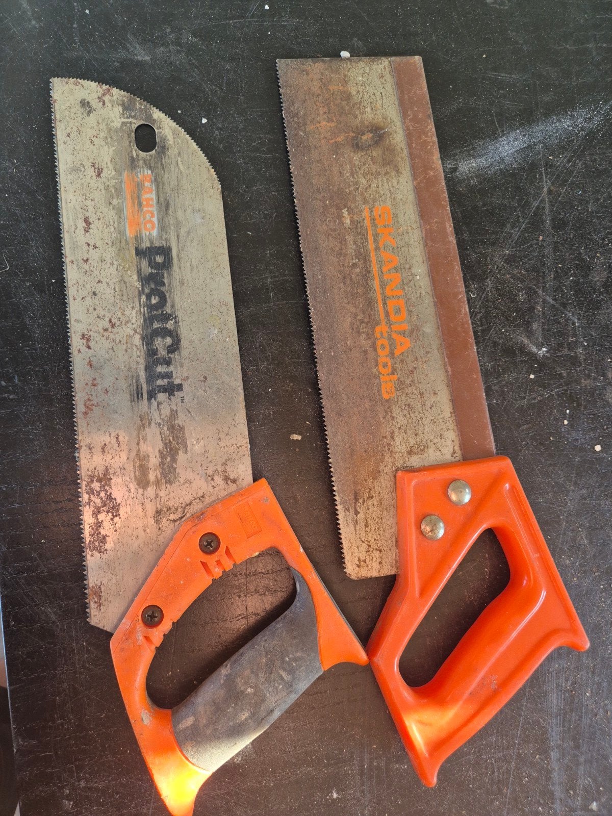 Set van 2 gebruikte handzagen: Bahco ProCut & Skandia, Tuin en Terras, Handzagen, Ophalen of Verzenden, Gebruikt, Handzaag, Bahco, Skandia