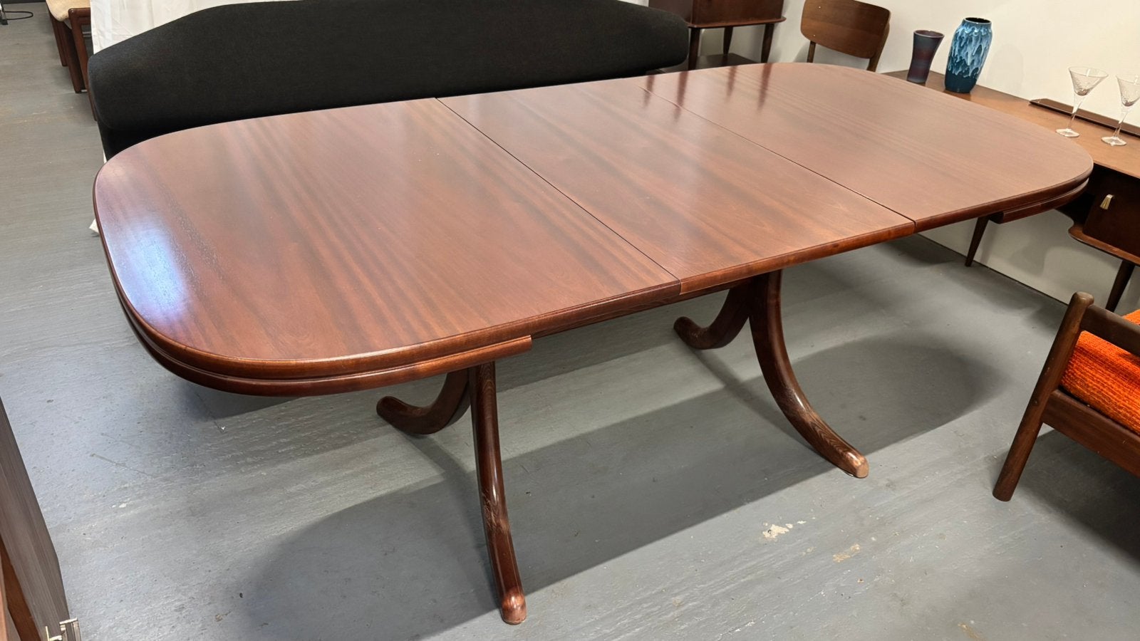 GERESERVEERD Vintage Uitschuifbare Eettafel Casala, Ophalen, Gebruikt, ., 200 cm of meer