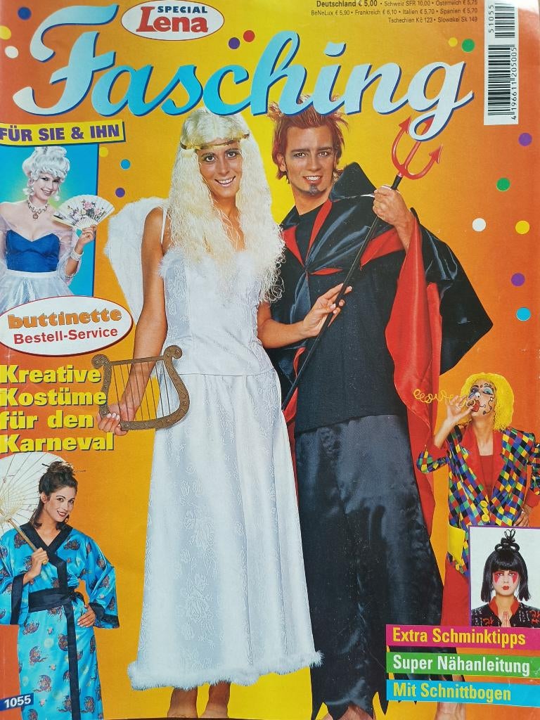 Lena Fasching Carnaval kostuums maken, Hobby en Vrije tijd, Kledingpatronen, Overige typen, Vrouw, Zo goed als nieuw, Burda