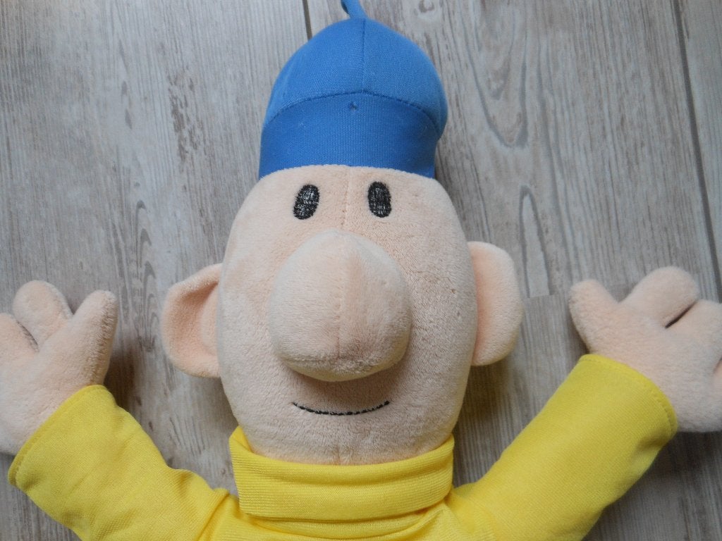 Grote gele buurman 50 cm., Ophalen of Verzenden, Zo goed als nieuw, Overige typen, Middelgroot (20 tot 80 cm)