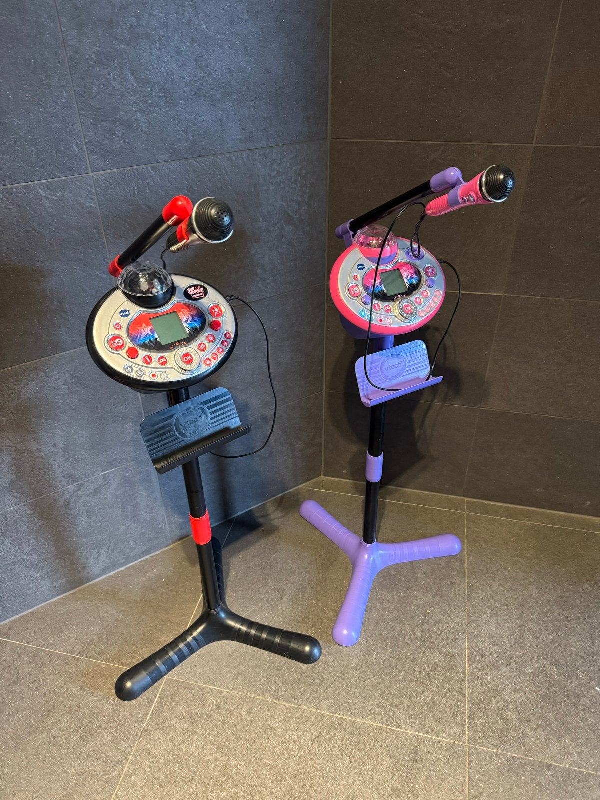 VTech Kidi Super Star Microfoon Karaoke Set (2 stuks), Audio, Tv en Foto, Karaoke-apparatuur, Ophalen, Gebruikt, Microfoon(s)