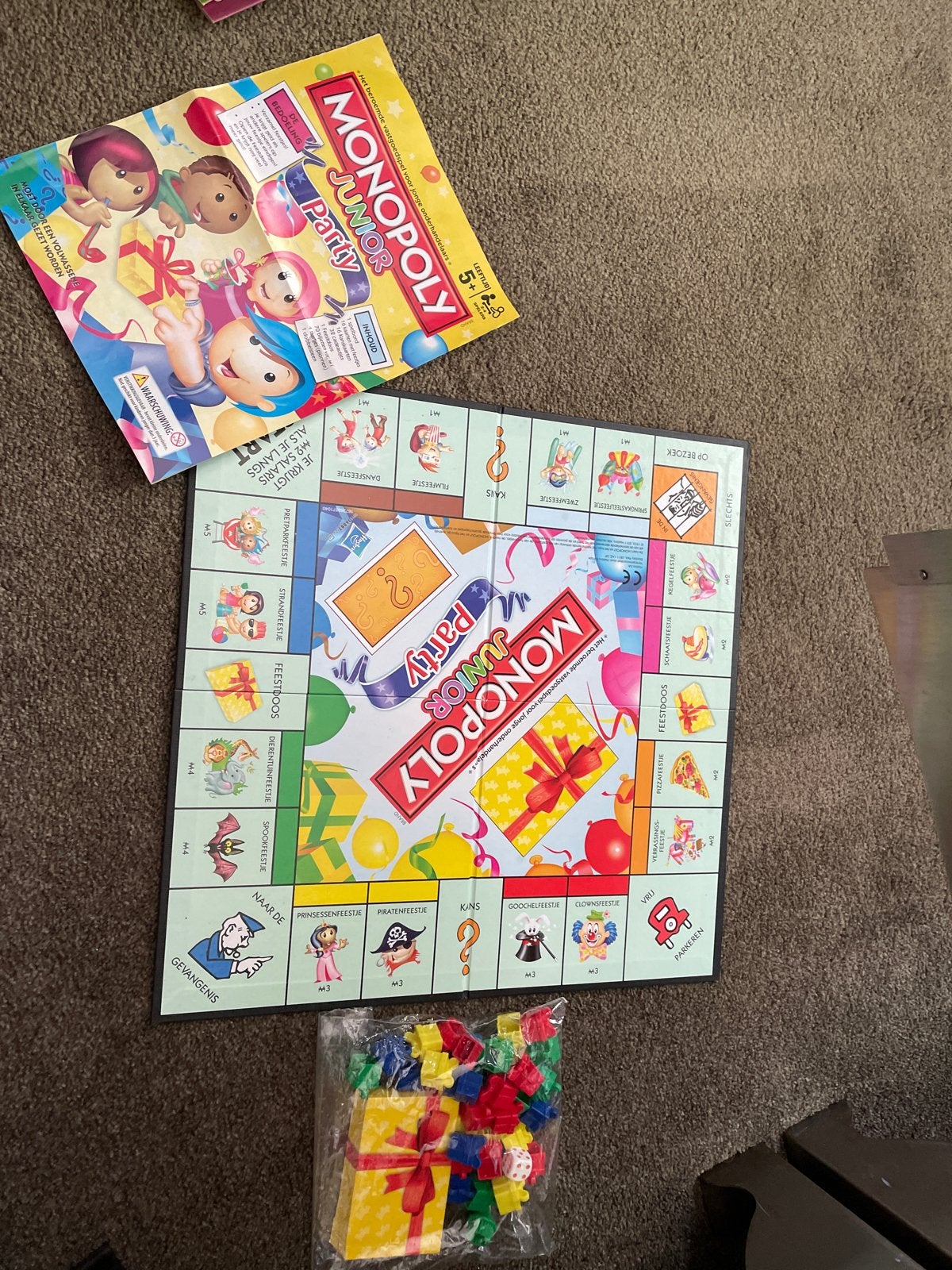 Monopoly Junior Party - Leuk bordspel voor kinderen, Drie of vier spelers, Ophalen, Gebruikt