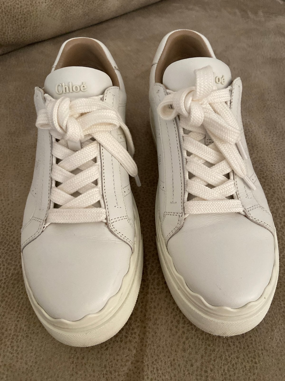 Chloé Lauren Sneakers - Wit Leer, Maat 37 Nieuw!!, Wit, Nieuw, Ophalen of Verzenden, Sneakers of Gympen