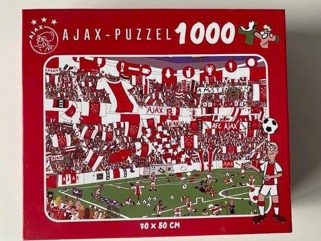 Ajax puzzel 1000 stukjes, Hobby en Vrije tijd, Ophalen of Verzenden, 500 t/m 1500 stukjes, Zo goed als nieuw, Legpuzzel