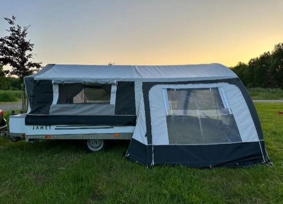 Jamet Jameta, Caravans en Kamperen, Vouwwagens, Meerkleurig, Tot en met 2, Ophalen of Verzenden, Aanwezig