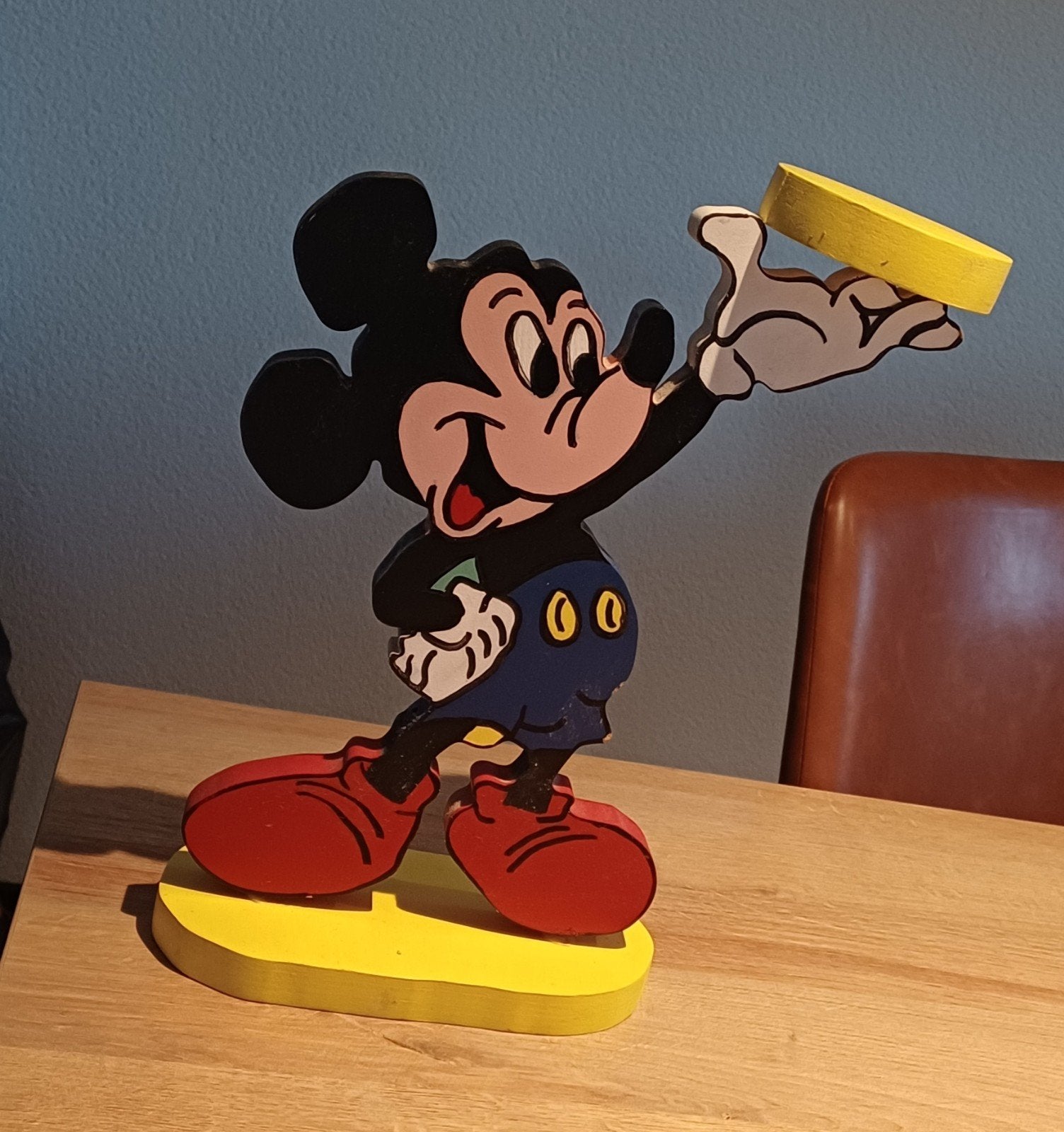 Mickey Mouse houtsnijwerk, Ophalen, Mickey Mouse, Gebruikt, Beeldje of Figuurtje