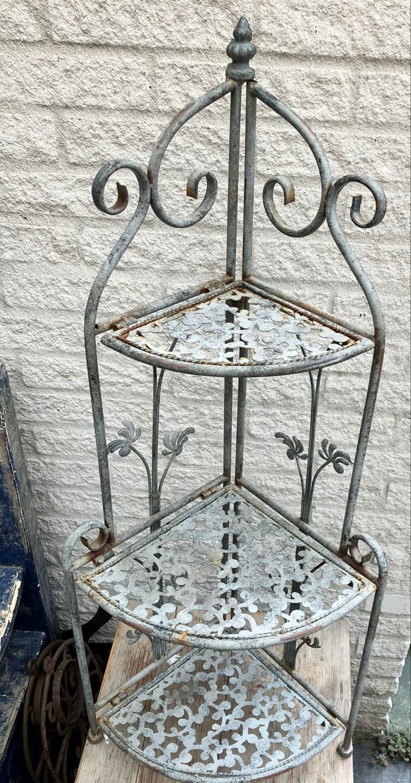 Brocante Plantenrekje - 89 cm hoog, 37 cm breed, Ophalen, Gebruikt, Minder dan 60 cm, Overige vormen