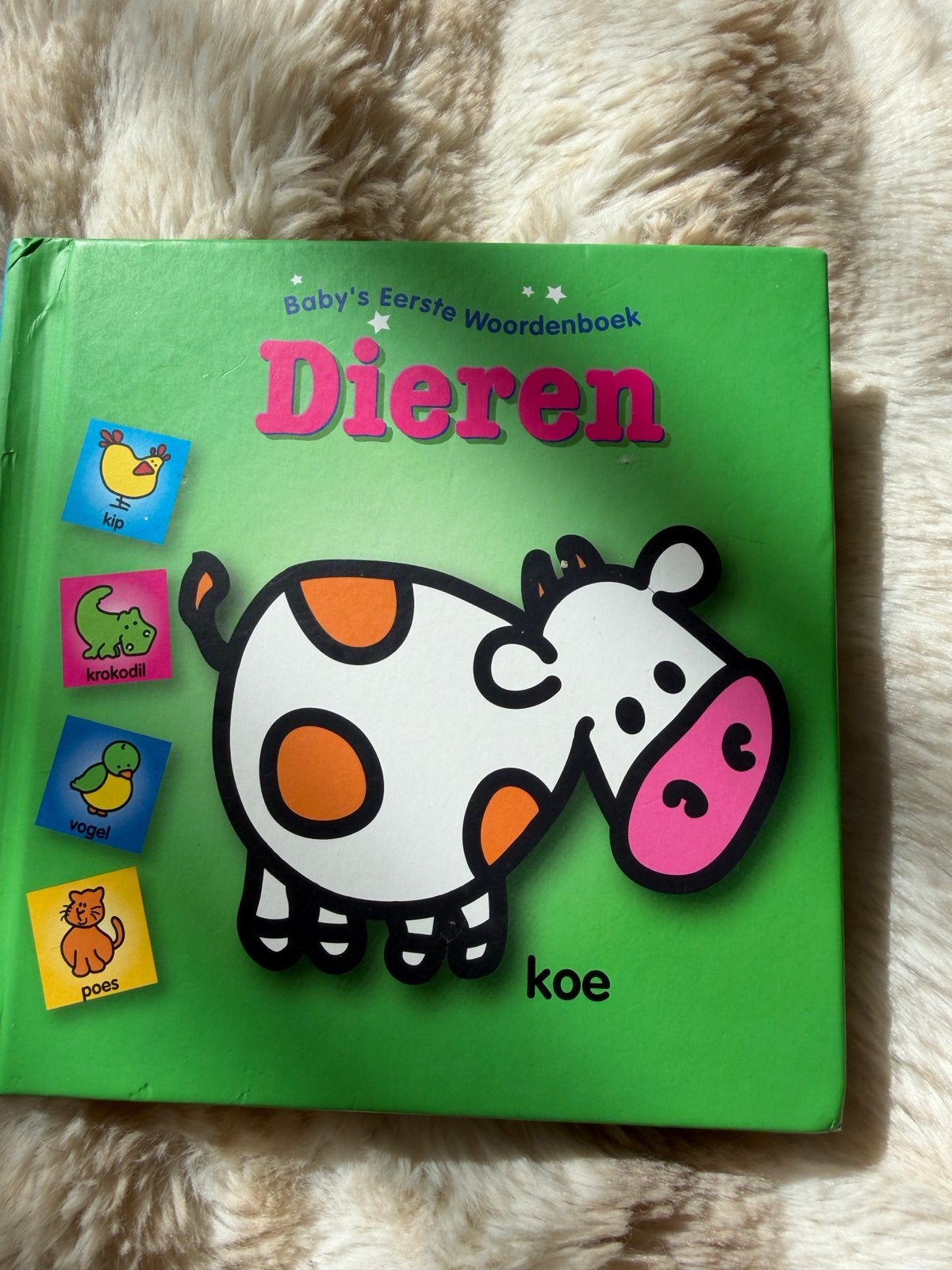 Baby's Eerste Woordenboek Dieren - Zo goed als nieuw, Ophalen, Zo goed als nieuw, Uitklap-, Voel- of Ontdekboek, 0 tot 6 maanden