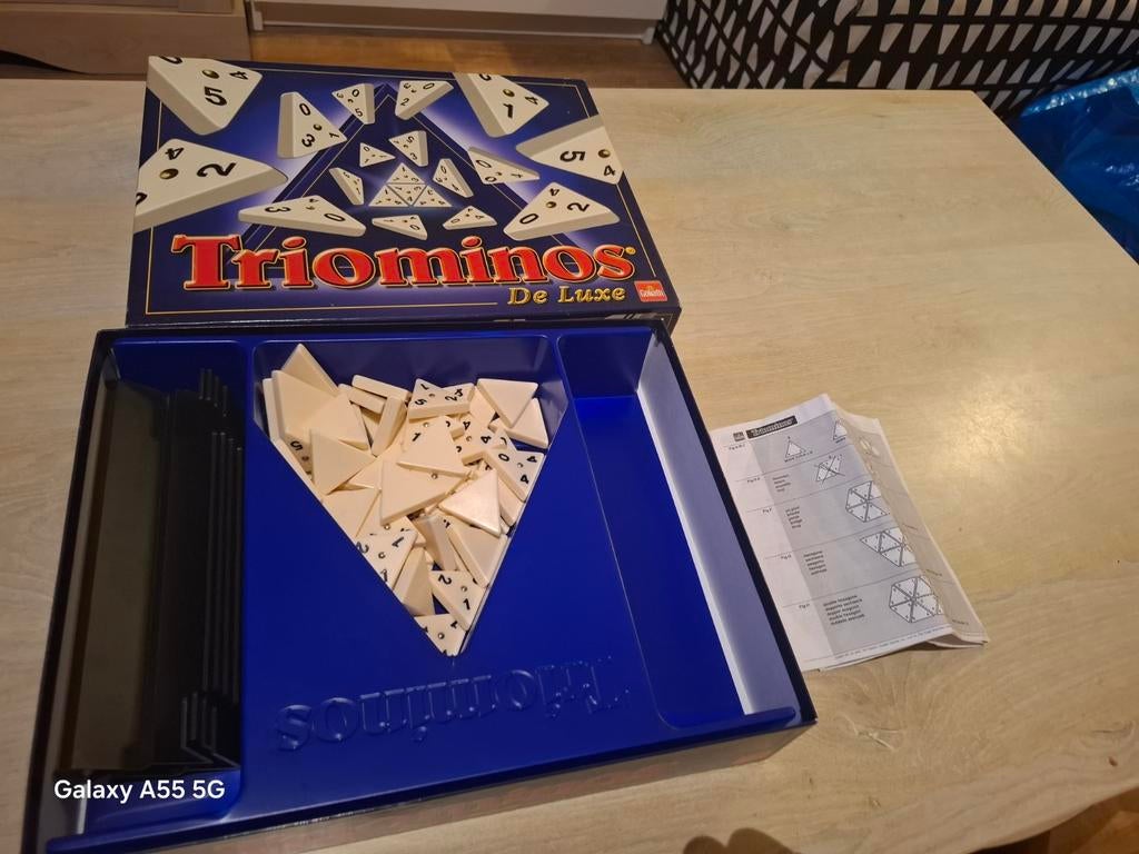 Triominos De Luxe - Compleet en in goede staat, Ophalen of Verzenden, Zo goed als nieuw, Drie of vier spelers, Goliath