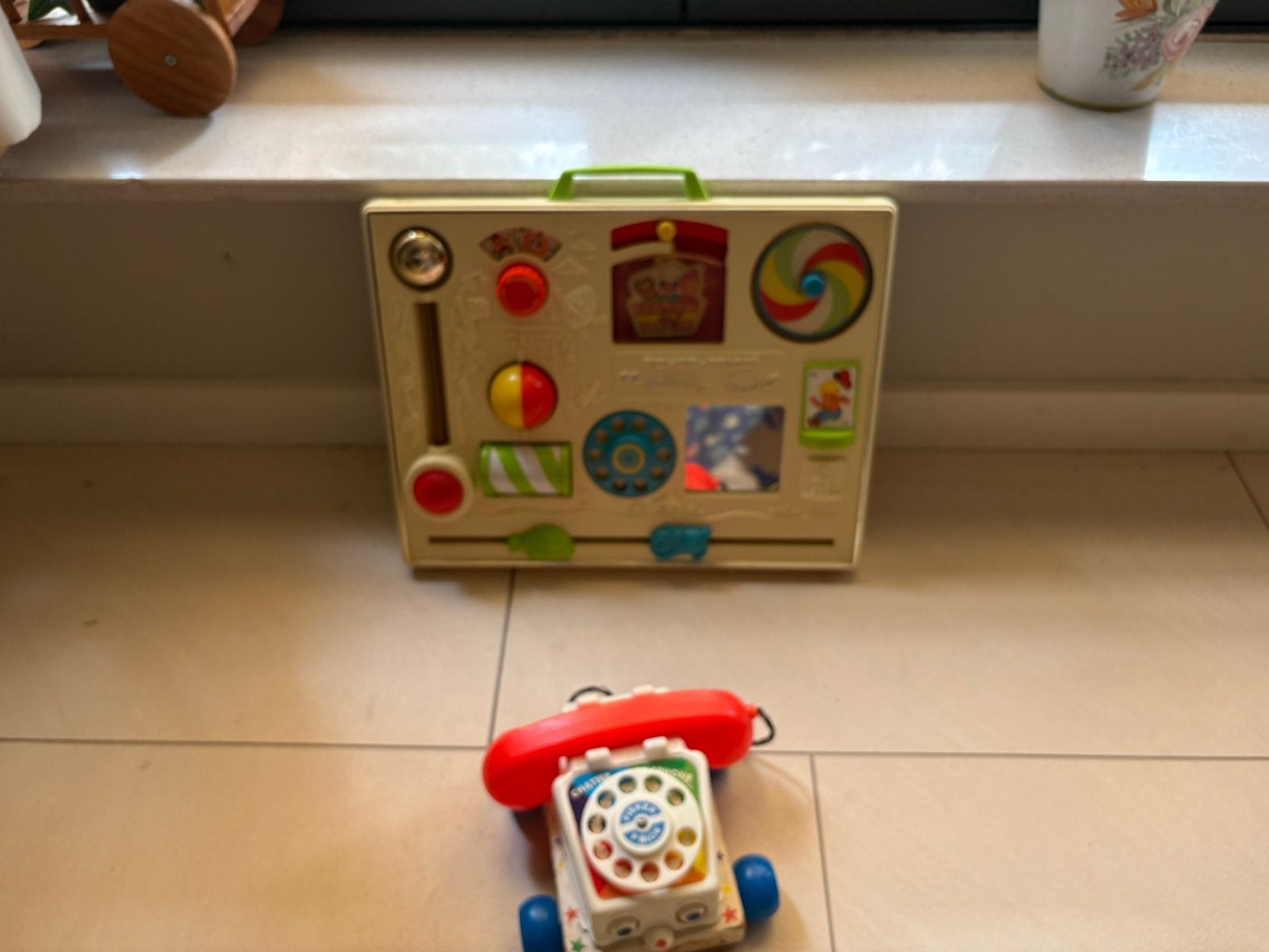 Vintage Fisher-Price Speelgoed: Activiteitencentrum & Telefo, Ophalen of Verzenden, Gebruikt, Speelset, Met geluid