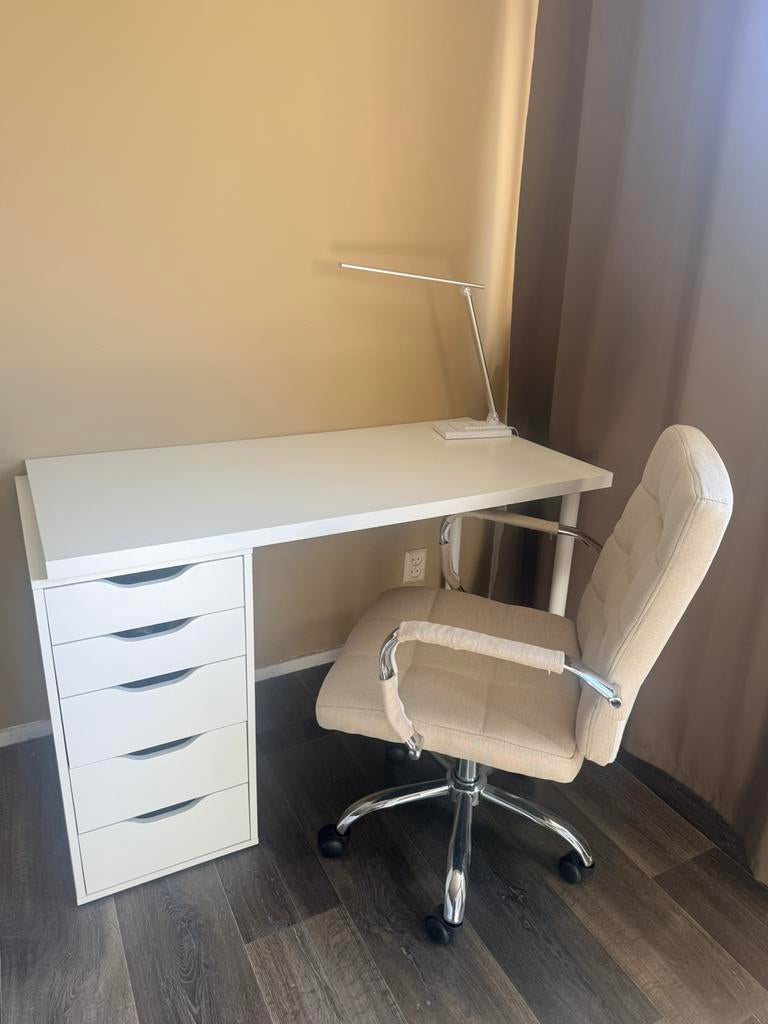 Ikea ALEX bureau met ladenkast, Ophalen, Zo goed als nieuw