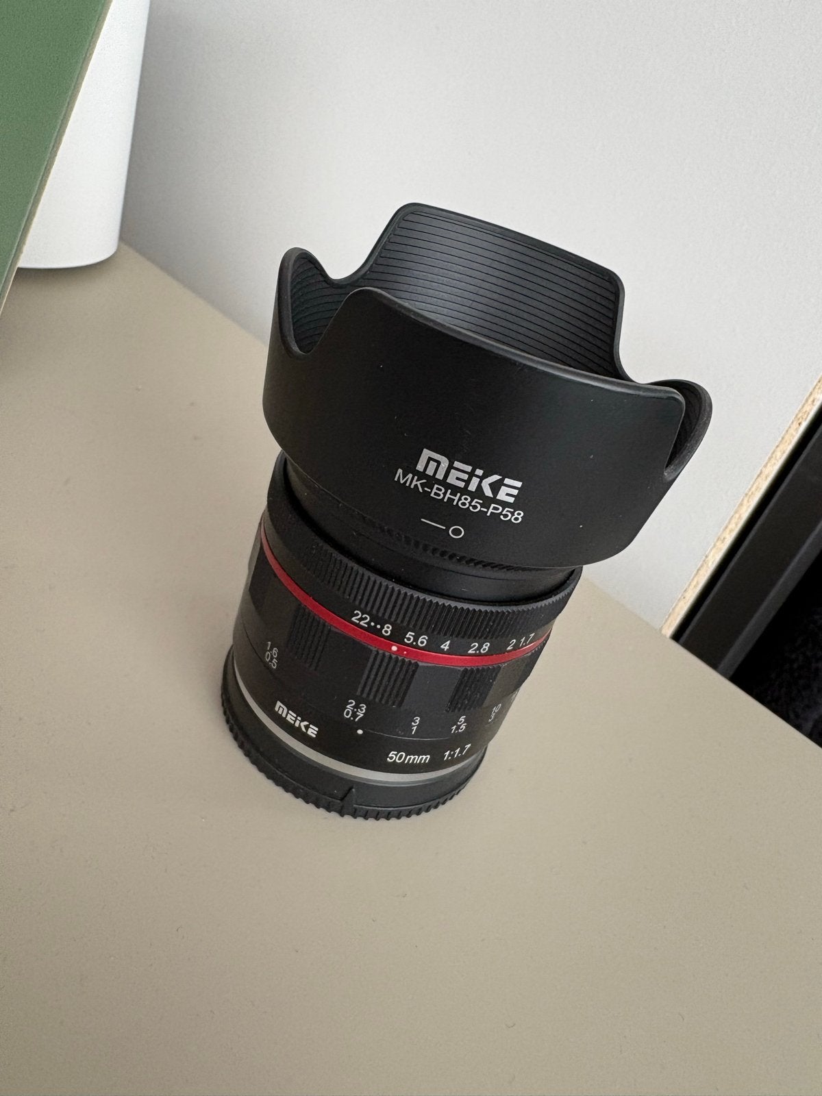Meike 50mm f/1.7 objectief (tweedehands), Overige merken, Ophalen of Verzenden, Standaardlens, Handmatige focus