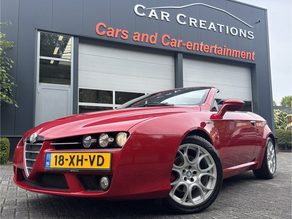 Alfa Romeo Spider 2.2 JTS Exclusive NL-Auto (bj 2007), Auto's, Gebruikt, Zwart, 4 cilinders, Cabriolet