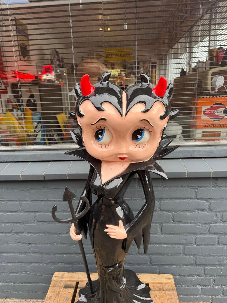 Grote Betty Boop Duivel Beeld - Uniek Decoratiestuk, Ophalen, Beeldje of Figuurtje, ., Zo goed als nieuw