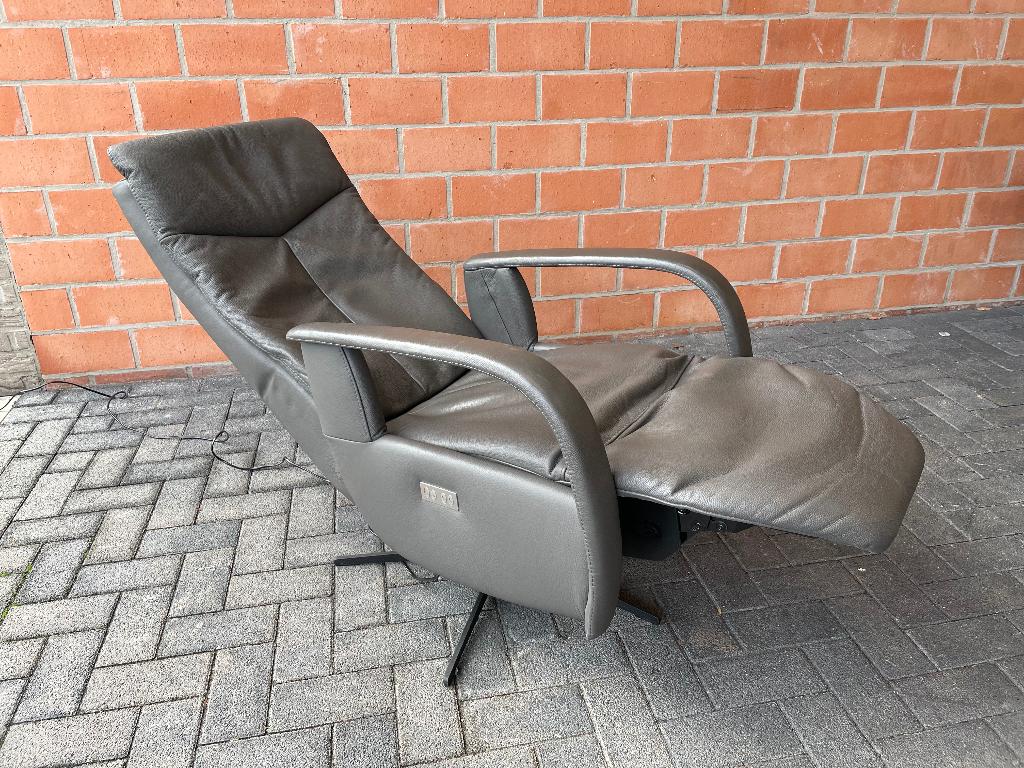 Elektrische relax fauteuil Mecam - leder - nieuw, Huis en Inrichting, Fauteuils, Ophalen, Nieuw, 50 tot 75 cm, Leer