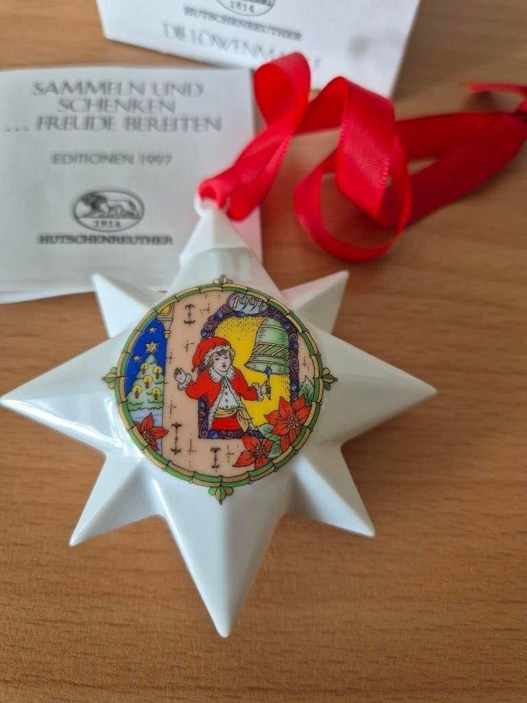 4 x kerstster porselein Hutschenreuther 1994-1995-1996-1997, Diversen, Verzenden, Nieuw