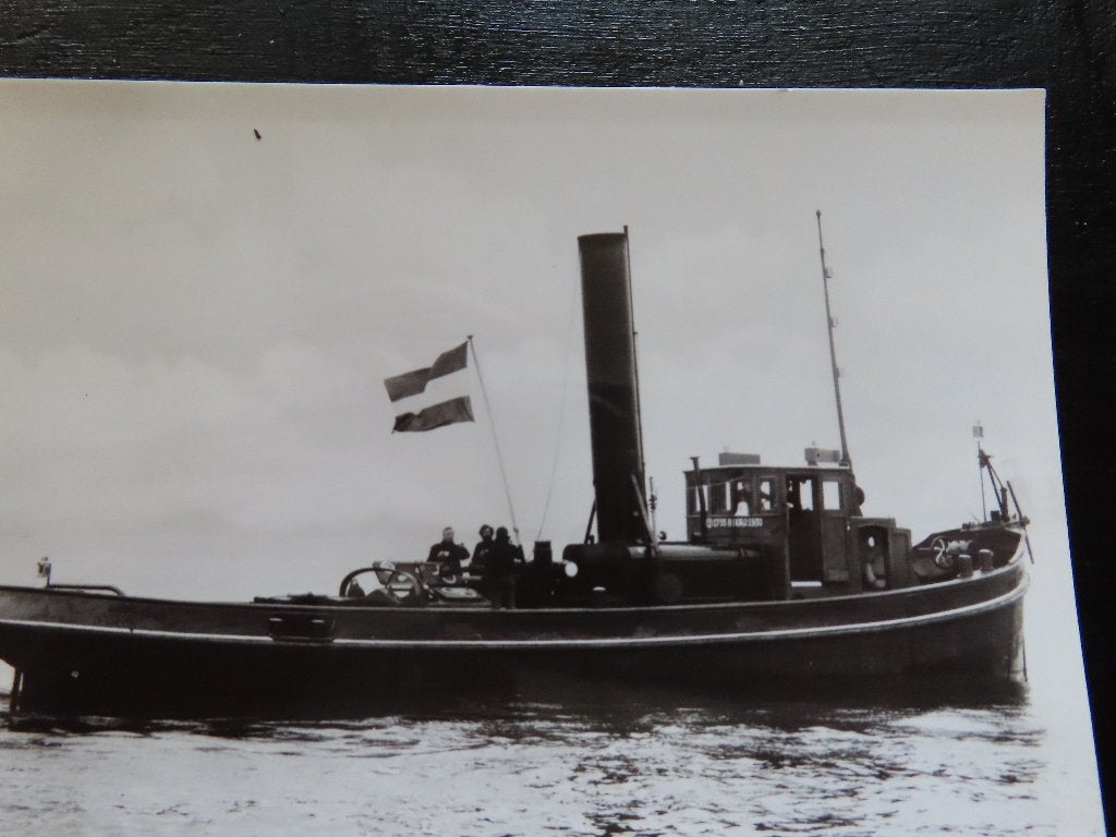 ansichtkaart sleepboot "Roek", Verzamelen, Ophalen of Verzenden, Motorboot, Kaart, Foto of Prent