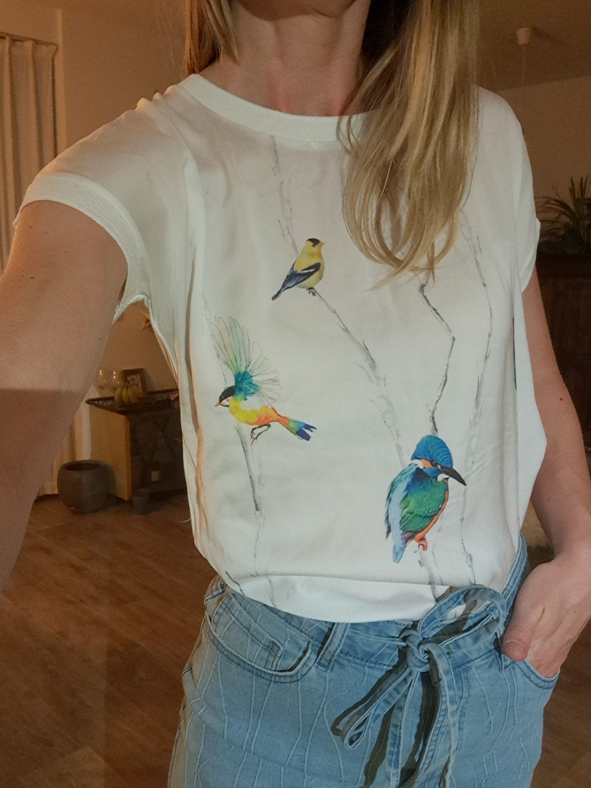 Tshirt Geisha wit S, Ophalen, Nieuw, Wit, Korte mouw