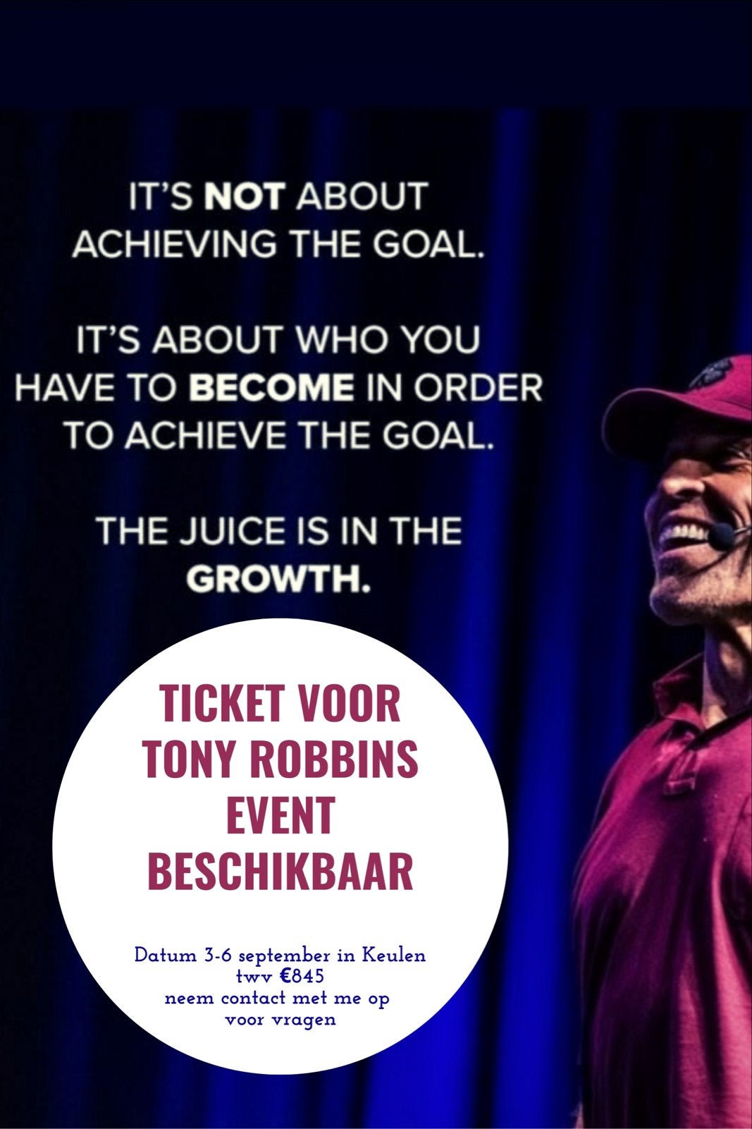 Ticket Tony Robbins Unleash the power Within SILVER, Tickets en Kaartjes, Eén persoon