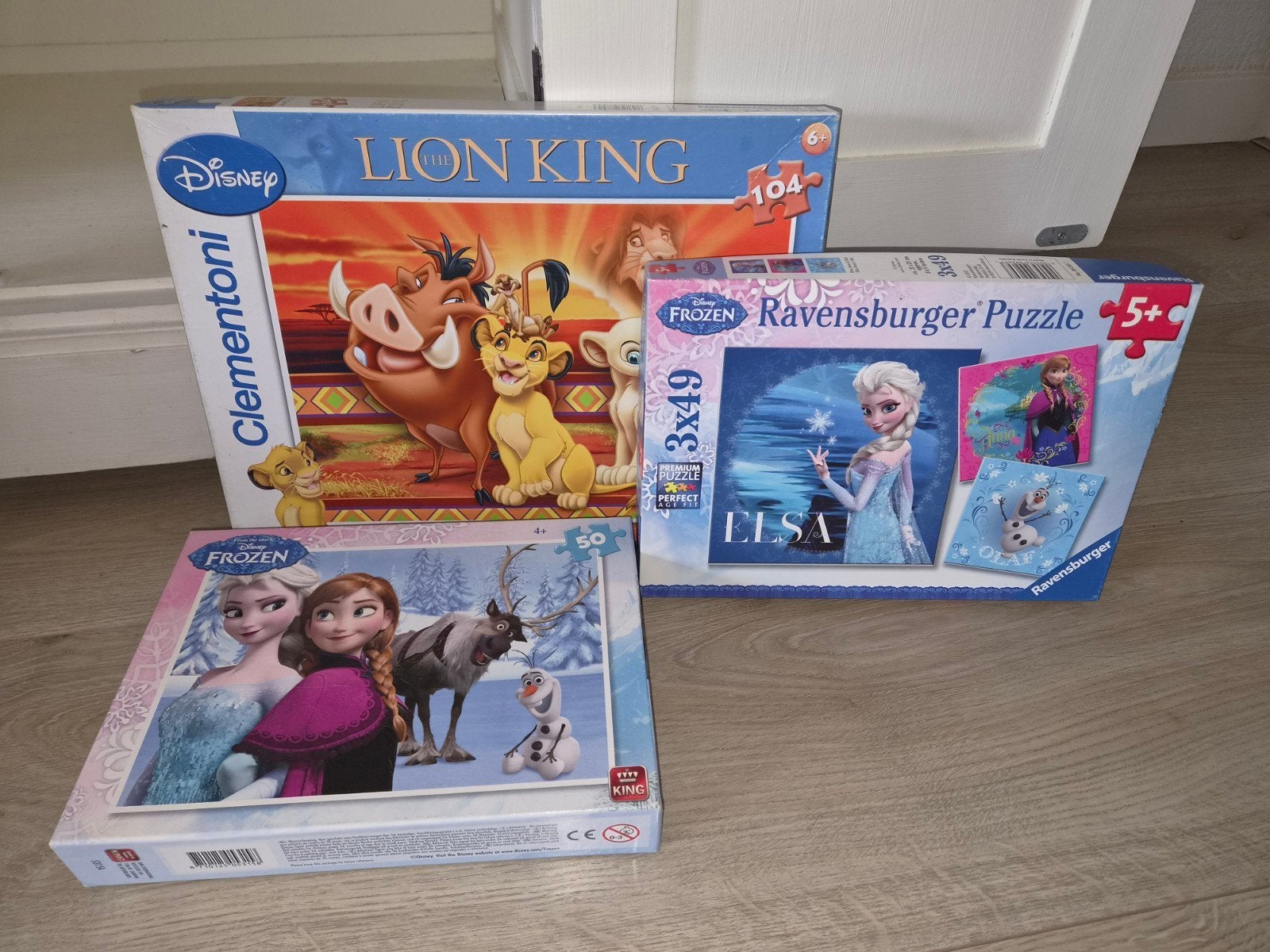 3 disney puzzels + 4 gezelschapsspellen, Ophalen, 10 tot 50 stukjes, 4 tot 6 jaar