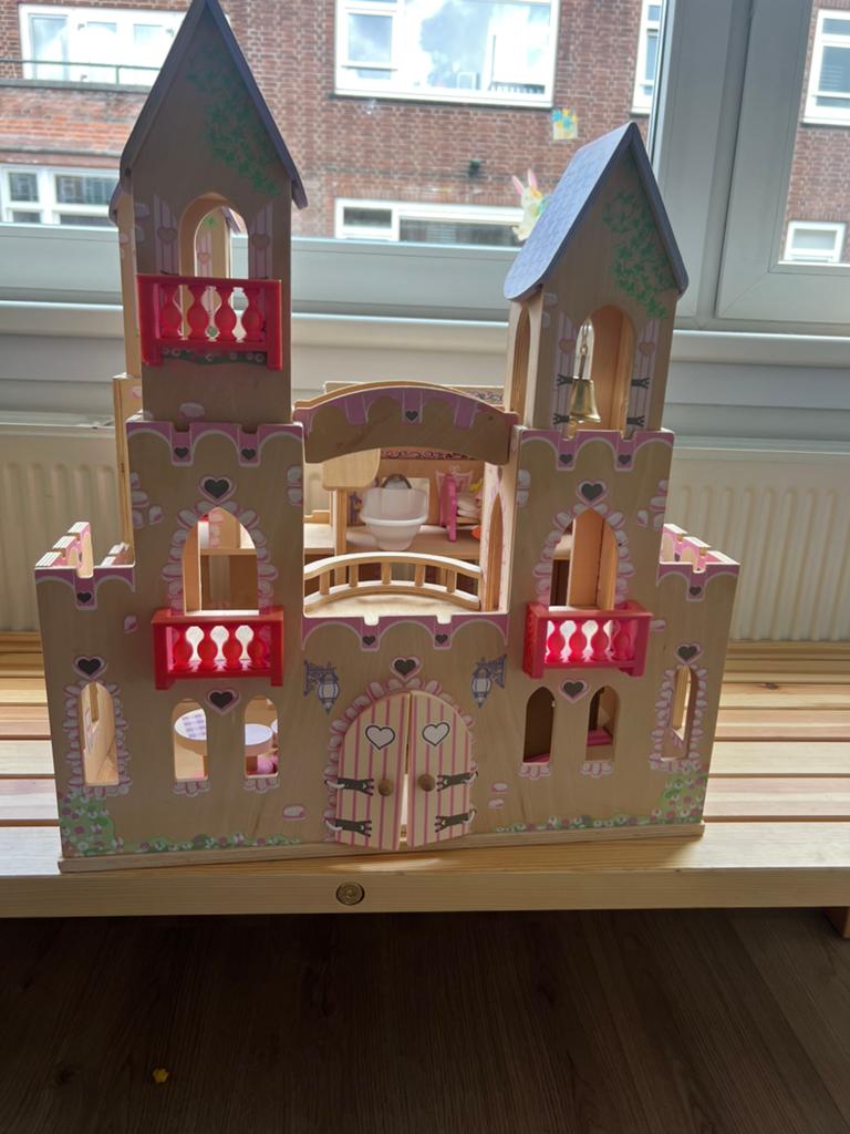 Houten poppenhuis kasteel KidKraft, Ophalen, Poppenhuis