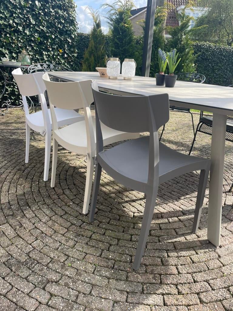 Tuin / terrasstoel, stapelbaar, diverse kleuren op voorraad., Ophalen, Nieuw, Kunststof, Stapelbaar