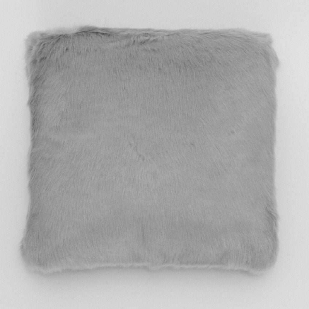Bontkussen Gletsjerbeer 45x45cm - Grijs, Ophalen of Verzenden, Nieuw, Grijs, Vierkant