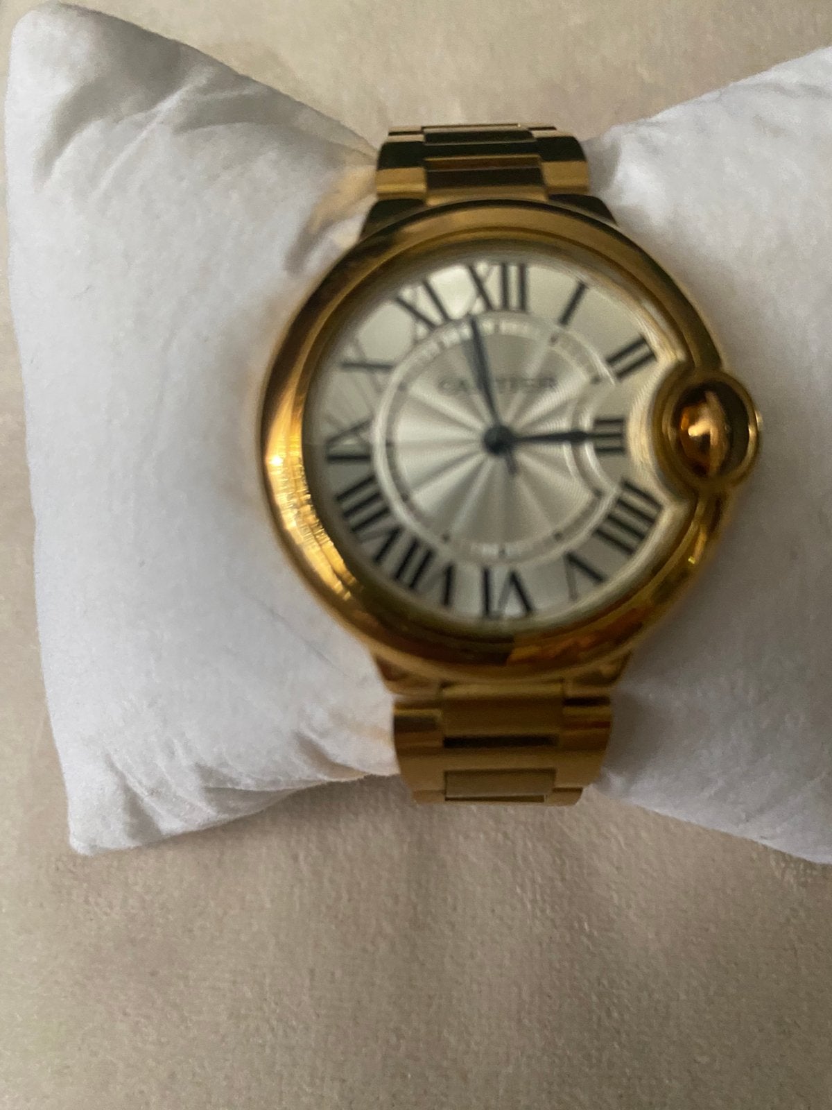 Horloge dames cartier ballo blue, Sieraden, Tassen en Uiterlijk, Horloges | Dames, Ophalen of Verzenden, Zo goed als nieuw, Goud