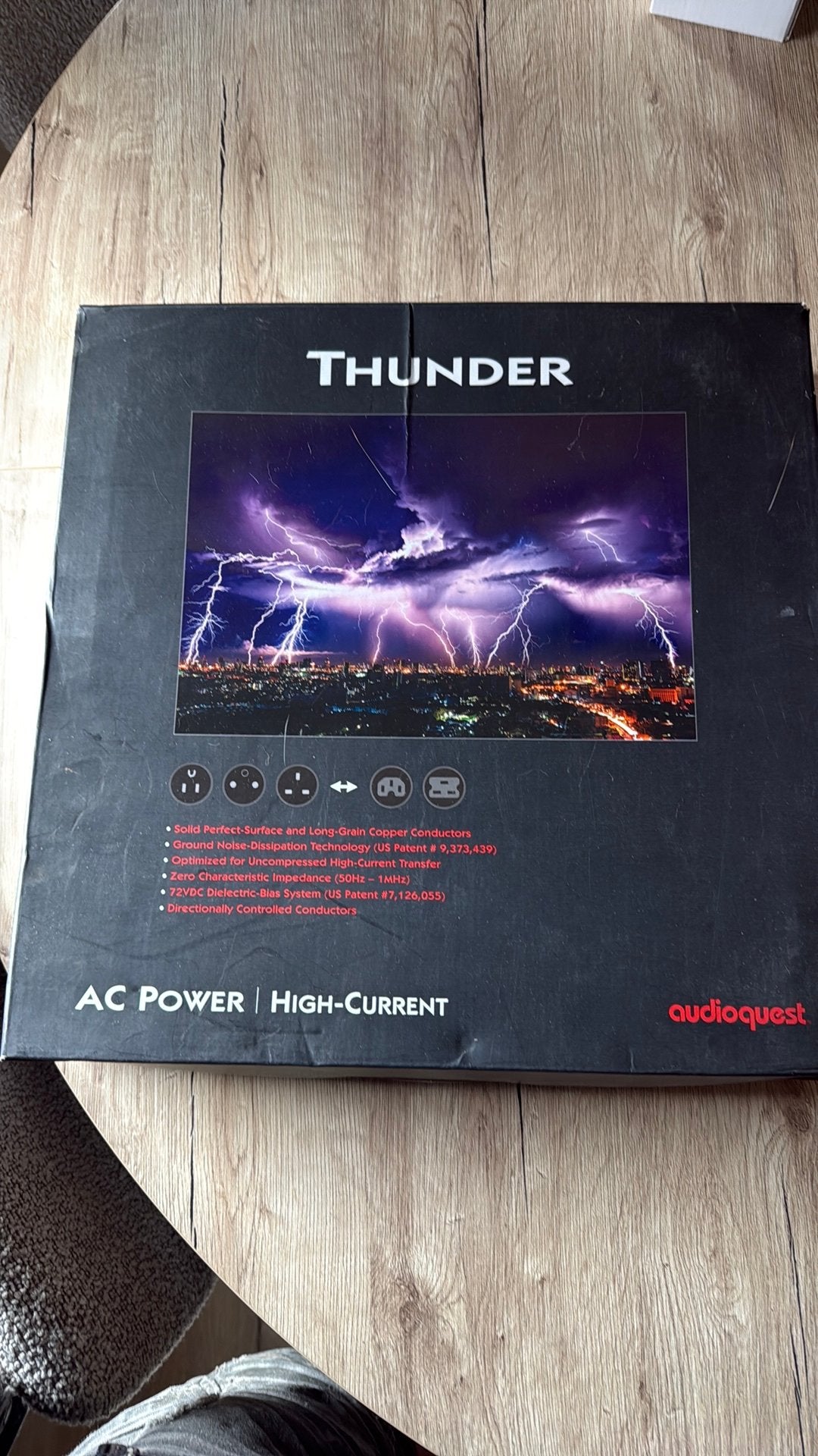 Audioquest Thunder powercord 1m, Ophalen of Verzenden, Zo goed als nieuw, Minder dan 2 meter, Overige kabels