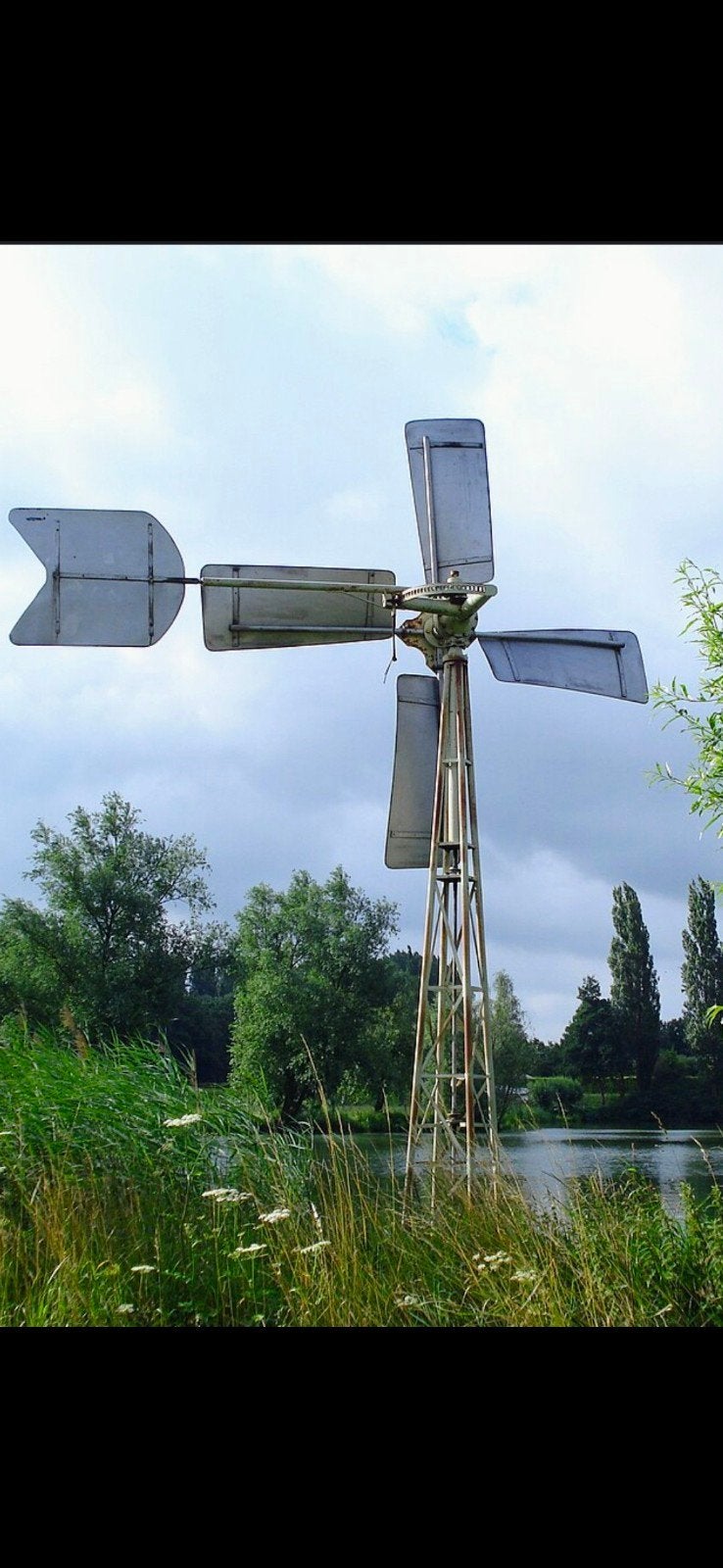 Windwatermolen decoratie voor grote tuin, Ophalen, Gebruikt