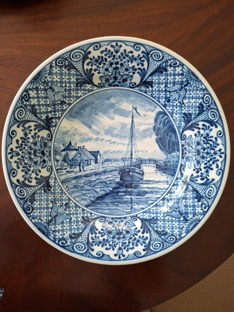 Origineel Makkum bord, 34 cm, Delfts Blauw decor, Antiek en Kunst, Antiek | Wandborden en Tegels, Ophalen of Verzenden