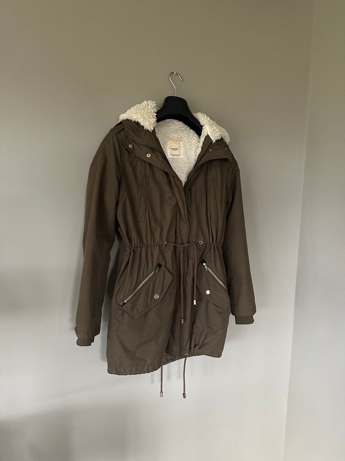Mango Casual Parka met teddy voering, Kleding | Dames, Ophalen of Verzenden, Zo goed als nieuw, Maat 34 (XS) of kleiner, Groen