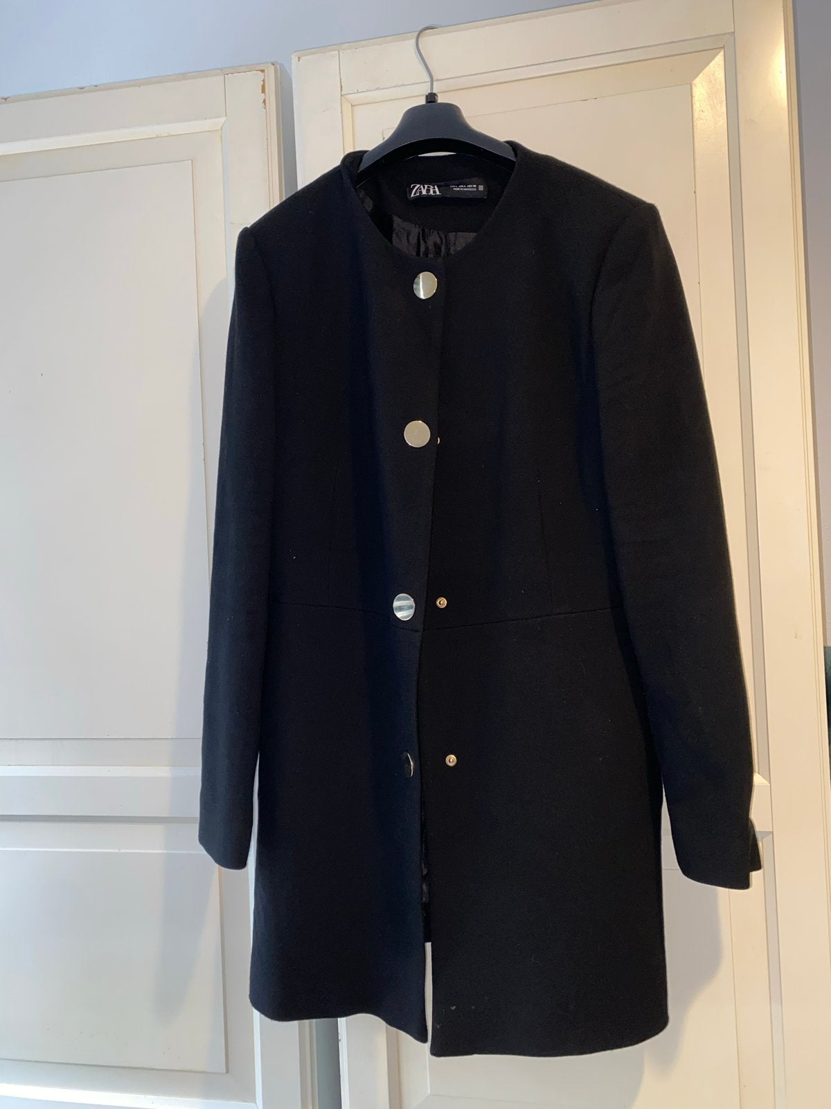 Zara Zwart Jas Blazer Maat L met Gouden Knopen, Kleding | Dames, Ophalen of Verzenden, Gedragen, Maat 42/44 (L), Zwart
