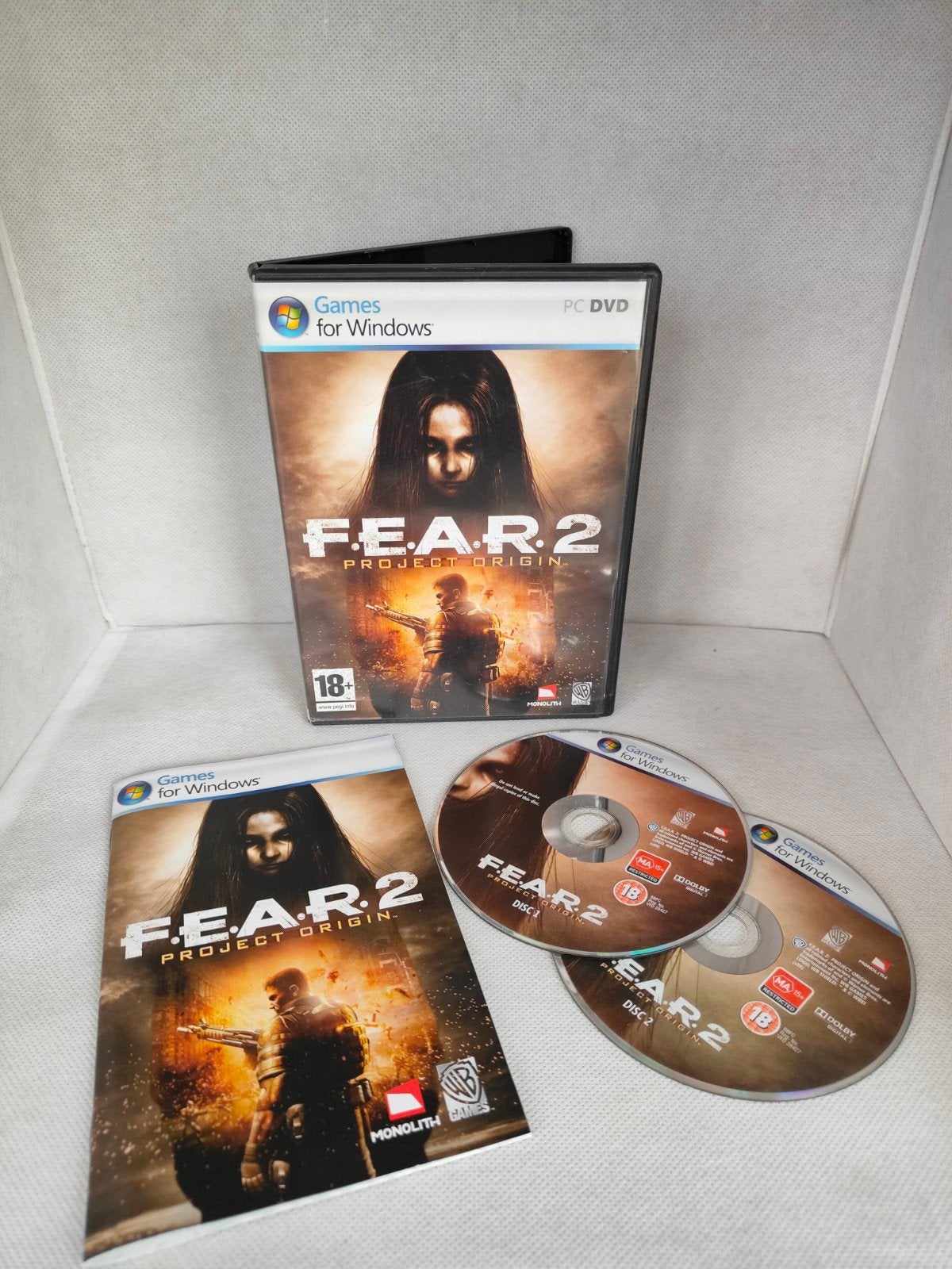 F.E.A.R. 2 Project Origin PC DVD, Gebruikt, Vanaf 18 jaar, Shooter, 1 speler