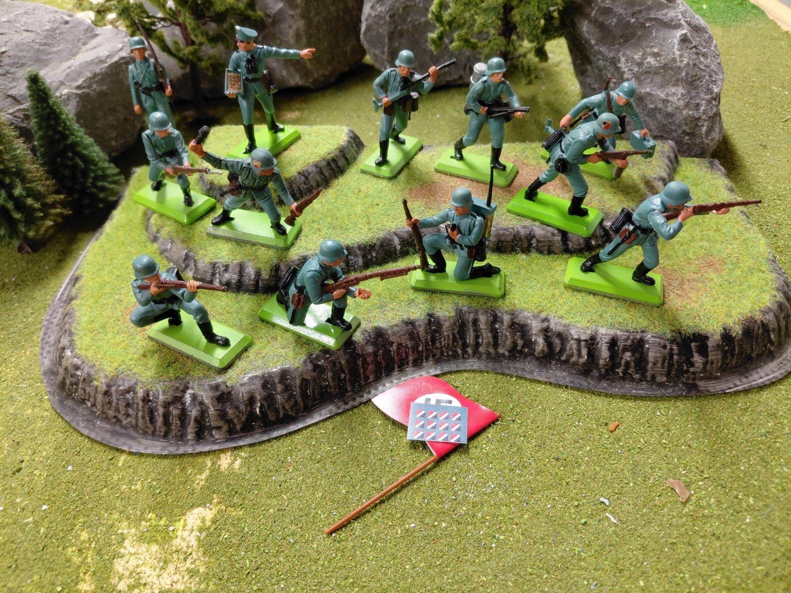 Britains Deetail soldaatjes  Duitse infanterie, Ophalen of Verzenden, 1:50 of kleiner
