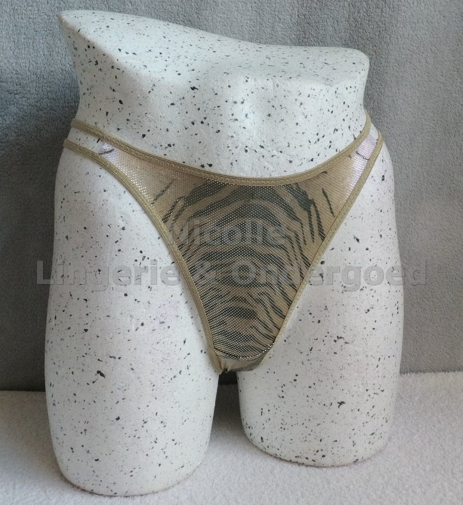 Nieuwe String Tijger goud maat S - M - L (238), Nicolle_Lingerie, Ophalen of Verzenden, Overige kleuren, String