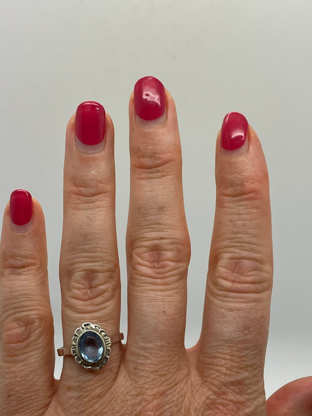 E304 Prachtige zilveren art nouveau ring maat 18,25, Sieraden, Tassen en Uiterlijk, Antieke sieraden, Ophalen of Verzenden, Zilver