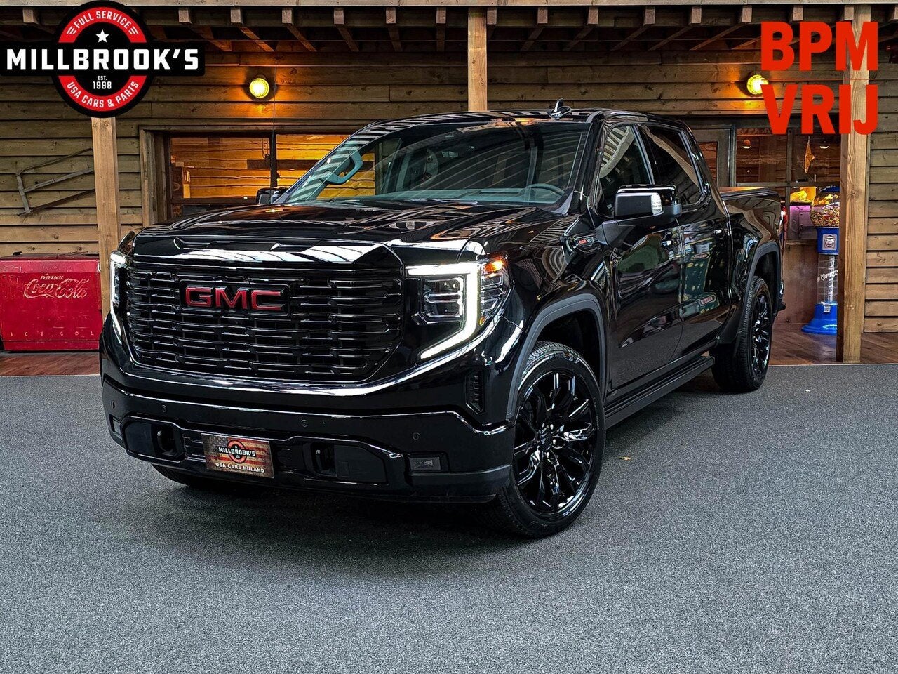 GMC Sierra Denali Black edition 6.2L V8 BPM VRIJ, full optio, 8 cilinders, 4 stoelen, Zwart, Leder