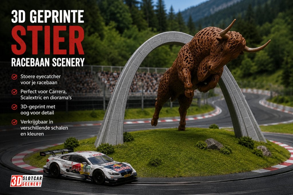 Slot car scenery Stier van het Oostenrijkse racecircuit, Overige merken, Onderdelen, Nieuw, Ophalen of Verzenden