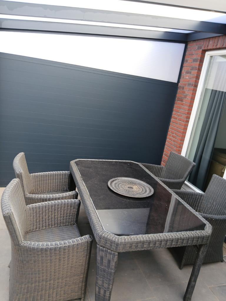 Tuinset met tafel en stoelen Gebruikt, ophalen in Andel, Tuin en Terras, Ophalen, Gebruikt