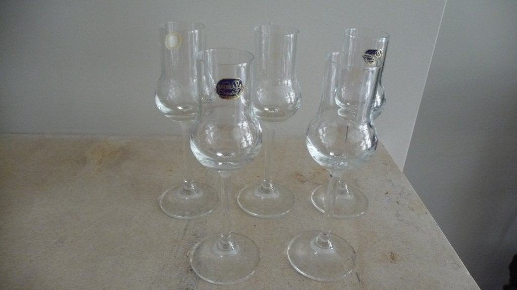 5 Glaasjes (BOHEMIA Crystal), Ophalen of Verzenden