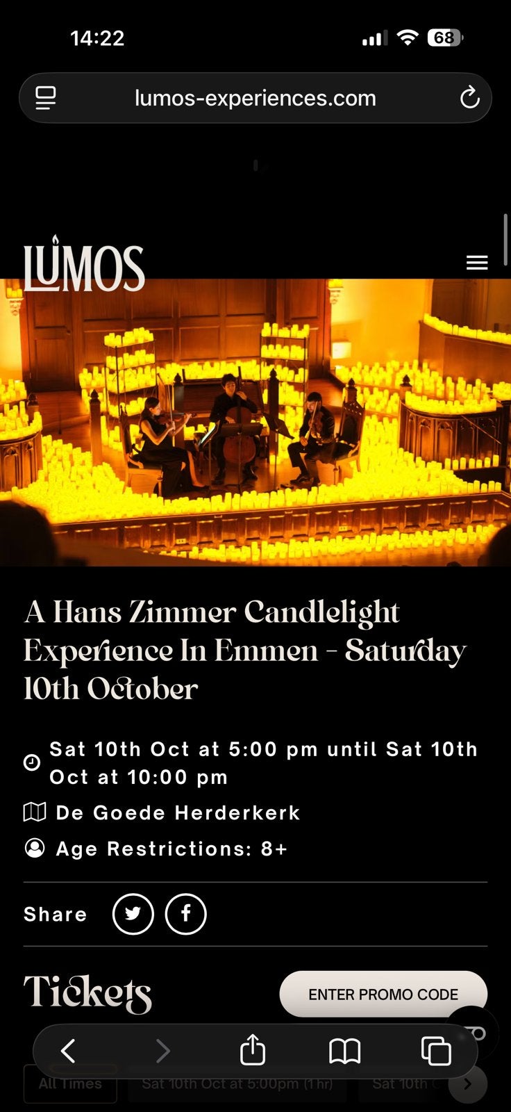 2 tickets te koop - Emmen candle light concert-Hans Zimmer, Twee personen