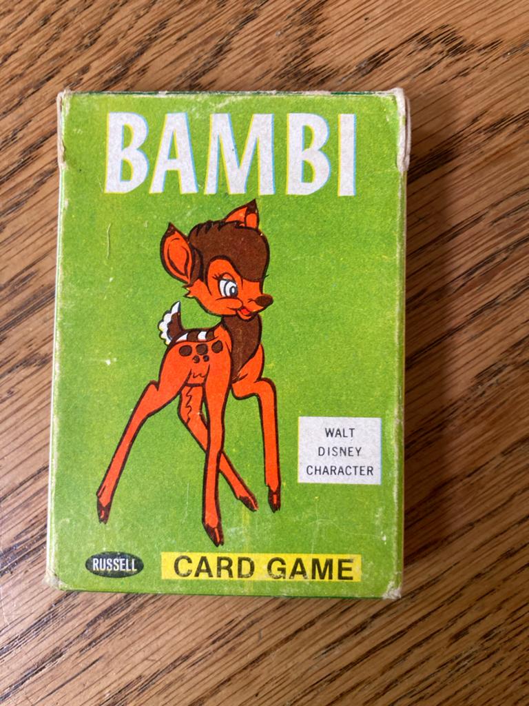 Vintage Disney Bambi Kaartspel - Russell Card Game, Drie of vier spelers, Ophalen of Verzenden, Gebruikt