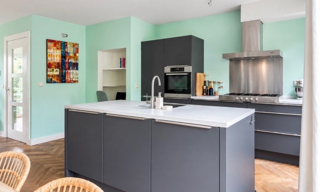✨KLASSE GRIJZE KEUKEN MET KOOKEILAND+APPARATUUR  ✨