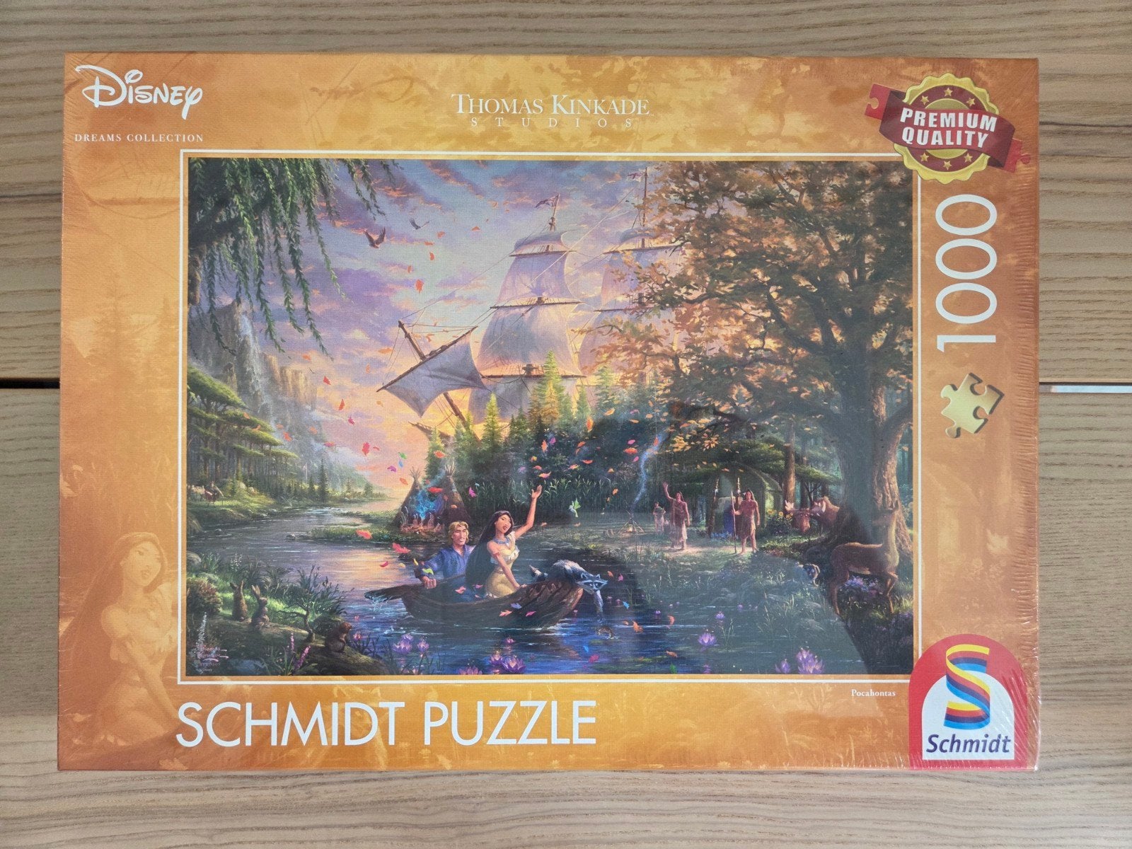 Schmidt Disney - Thomas Kinkade - Pocahontas - NIEUW!!!, Ophalen of Verzenden, 500 t/m 1500 stukjes, Nieuw, Legpuzzel