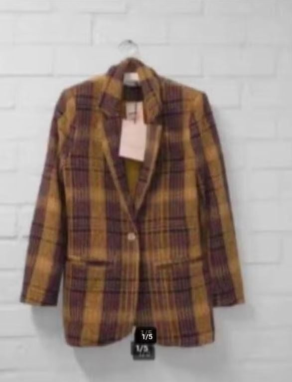 Amaya Amsterdam - Mooie boucle tweed blazer maat L - Nieuw, Kleding | Dames, Verzenden, Paars, Maat 42/44 (L), Nieuw