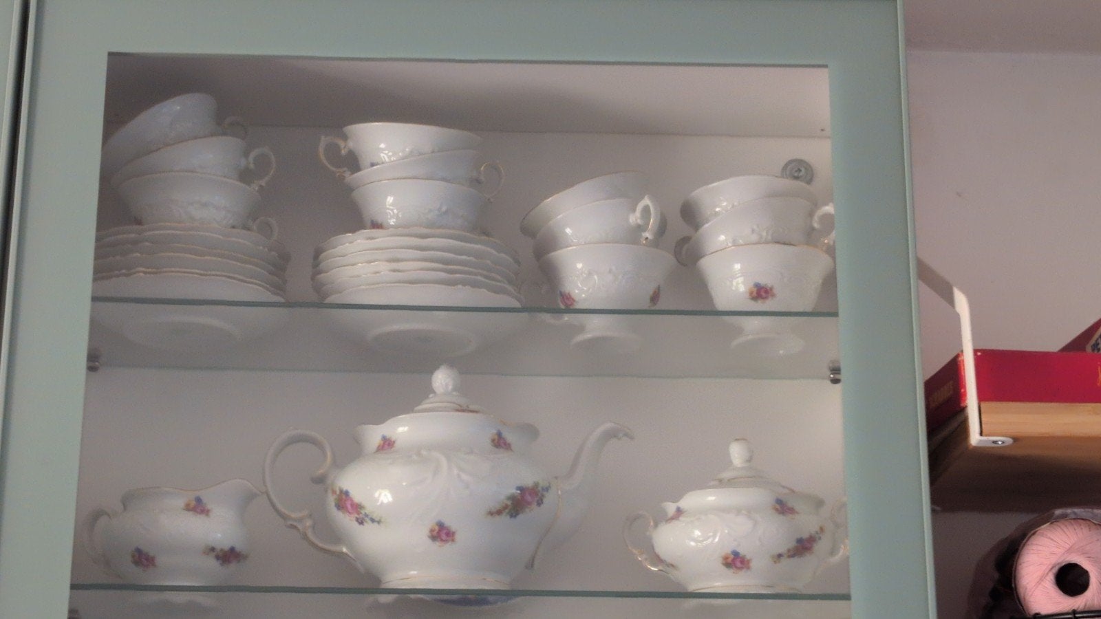 KPM Made in Poland theeservies met 12 kopjes en theepot, Antiek en Kunst, Antiek | Servies compleet, Ophalen