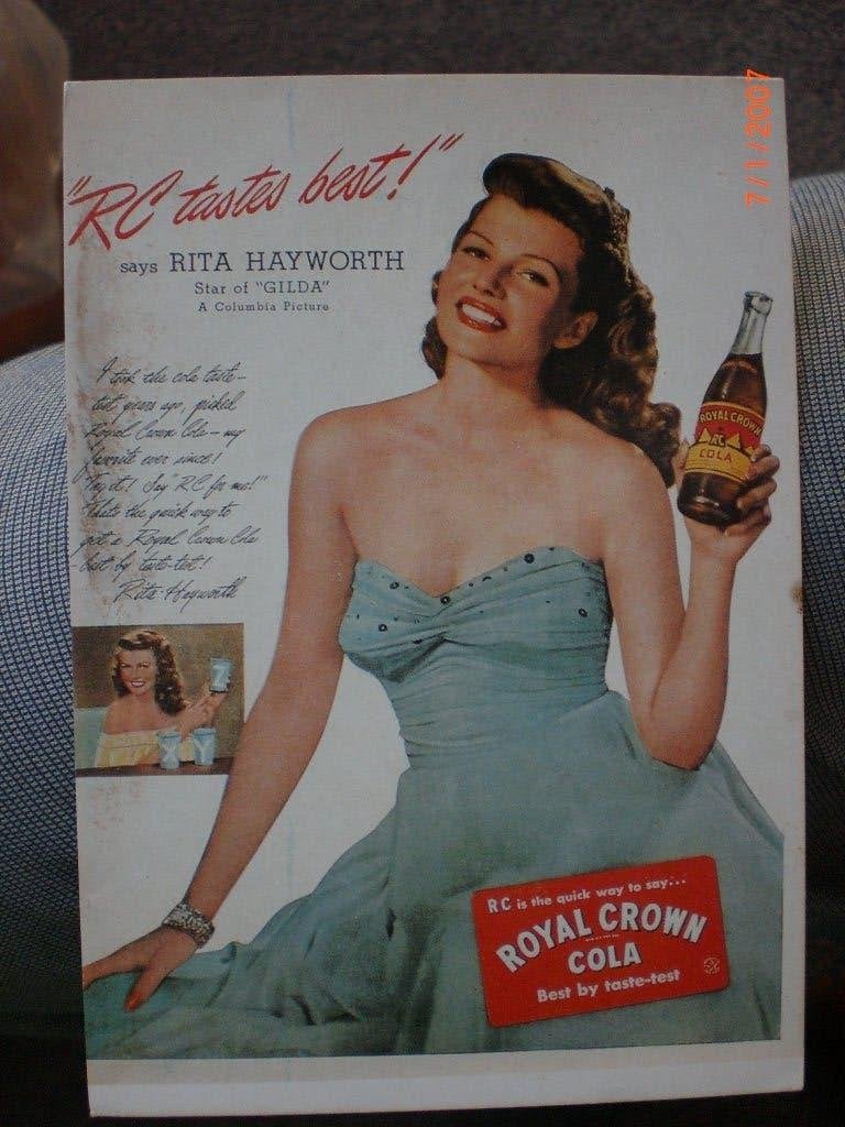 kaart Rita Hayworth 10, Ophalen of Verzenden, 1980 tot heden, Ongelopen, Sterren en Beroemdheden