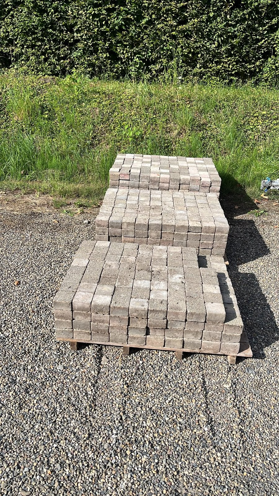 15 m2 cobbelstones gratis af te halen 10x10, Ophalen, Gebruikt, Klinkers, 10 m² of meer